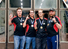 Kuvassa Jukka Repo, Miika Immonen, Kimmo Parviainen ja  Tomi Friman (vasemmalta oikealle). (Kuva: Veera Santanen)